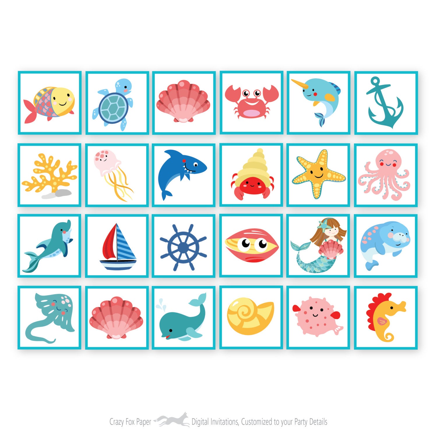 Mermaid Bingo Printable Free